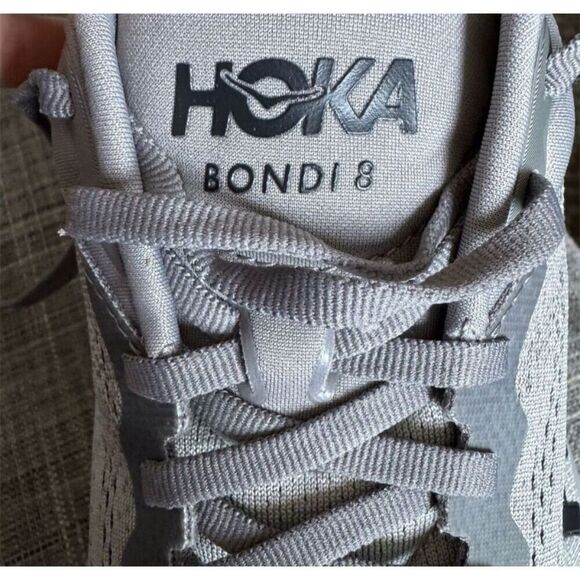 Hoka One One Bondi 8 Men's Running Shoes Gray Size 10D Athletic Sneakers - Picture 7 of 10